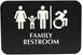 TableCraft 695651 Restroom Compliance Sign, 6" x 9", White/Blue Plastic, Braille, ADA & Handicap Symbol 1 image