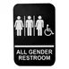 TableCraft Products 695653 - 6" x 9" White/Black Restroom Sign, ADA, Braille Tactile, Adhesive 1 image
