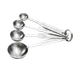 TableCraft Products 722 - 4-Piece Stainless Steel Measuring Spoon Set, ¼, ½, 1 Tsp, 1 Tbsp - 4/Set 1 image