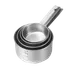 TableCraft 724 Measuring Cups Set - 4 Piece Stainless Steel, 1/4, 1/3, 1/2, 1 Cup, Dishwasher Safe 1 image