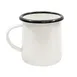 TableCraft Products 80009 Mug, 12 oz White with Black Rim, Enamel Coated Steel, Dishwasher Safe 1 image