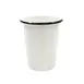 TableCraft 80011 - Enamelware Side Cup, 16 oz, Creamy White with Black Rim, Porcelain Coated Steel 1 image