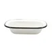 TableCraft Products 80013 Enamelware Serving Pan, 18 oz, 7‑3/4" x 5‑3/4" x 1‑3/4", White Enamel Steel 1 image