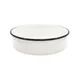 TableCraft 80016 Enamel Serving Bowl, 2-1/4 Qt, 8-1/2" Round, White Black Rim, Dishwasher Safe 1 image