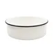 TableCraft Products 80017 Tray, 4-1/4 Qt, 10-1/8" x 3-1/2" Round, White Black Rim, Enamel Steel 1 image