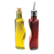TableCraft Products 918 Gemelli Set, Two 8.5 Oz Green Glass Cruet Bottles with Steel Pourers - 1/Set 2 image