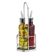 TableCraft 918RSN Oil & Vinegar Cruet Set – 2 Glass Bottles (8 oz), Dishwasher‑Safe, Pourers & Rack 1 image