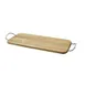 TableCraft ACAMR1606 - 14" x 6" Acacia Wooden Serving Board, 1/2" Thick, Metal Handles, Hand Wash 1 image