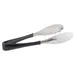 TableCraft AM3709BK Antimicrobial Serving Tongs, 9" x 1-1/2" x 1", Stainless Steel, Black Handle 1 image
