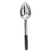 TableCraft AM5344BK 4oz Antimicrobial Slotted Spoon, 13-3/4" x 3" x 1-1/5", Black Handle, 18-8 SS 1 image