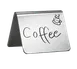 TableCraft Products B17 Menu Card Holder, 2-1/2" x 1-1/4" Stainless Steel, Dry-Erase Side, Lip for Card 1 image