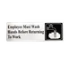 TableCraft Products B22 Hand Washing Compliance Sign, 3" x 9", Stainless Steel, Must Wash Hands 1 image