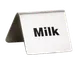 TableCraft Products B5 - Milk Steel Buffet Tent Printed Tabletop Sign, 2-1/2" x 2-3/4", Hand Wash 1 image
