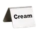 TableCraft B6 - Cream Buffet Tent Tabletop Sign, 2-1/2" x 2-3/4", Stainless Steel, Hand Wash Only 1 image