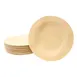 TableCraft BAMDRP9 - 9" Round Bamboo Disposable Plate, Natural, Biodegradable, 25/Pack 1 image