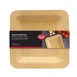 TableCraft BAMDSP10 - 10"x10" Square Bamboo Disposable Plate, Natural, Biodegradable, 25/Pack 2 image