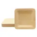 TableCraft BAMDSP10 - 10"x10" Square Bamboo Disposable Plate, Natural, Biodegradable, 25/Pack 1 image