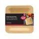 TableCraft BAMDSP7 - 7" x 7" Square Bamboo Disposable Plate, Natural Finish, Biodegradable, 25/Pack 2 image