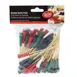 TableCraft BAMSP345 Wood Picks – 4-1/2" Bamboo Food Skewers, 4 Colors, 100/Pack 2 image