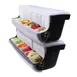 TableCraft BCD6000 Bar Condiment Holder, 20" x 6-1/4" x 6-1/2", 9 Compartments, ABS Plastic, Black 2 image