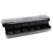 TableCraft BCD6000BK Condiment Bar Holder, 20-1/8" x 6-3/4" x 6-1/2", 9 Compartment Black ABS, NSF 1 image