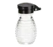 TableCraft BH2MPBK Salt & Pepper Shaker, 2 oz, 2-1/16" x 3-15/16" Height, Glass, ABS Black Flip Top 1 image