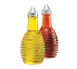 TableCraft BH3 Cruet Set - Clear 6oz Glass Jars, 18/8 Stainless Steel Tops, Beehive - 2/Set 2 image