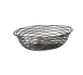 TableCraft BK17412 Oval Metal Basket, 11-3/4" x 9" x 3", Black Powder Coated, Artisan Collection 1 image