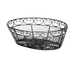 TableCraft BK27410 Mediterranean Basket, 10" x 6-1/2" x 3", Oval Metal, Black Powder, Serving Basket 1 image