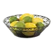 TableCraft BK27508 Mediterranean Round Basket, 8" dia. x 2-1/4" H, Black Powder Coated Metal 2 image