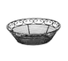 TableCraft BK27508 Mediterranean Round Basket, 8" dia. x 2-1/4" H, Black Powder Coated Metal 1 image