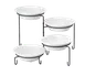 TableCraft Products BKP4 - 4-Tier Black Powder-Coated Metal Stand, 9" Dia., 14-1/2" H, 16 Sleeves 1 image