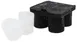 TableCraft Products BSST Cash & Carry Shot Glass Ice Tray - 4 x 1 oz Silicone Black 1 image