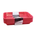 TableCraft C1079R Food Basket – 11-3/4" x 8-1/2" x 1-1/2", Red Polypropylene Heat‑Resistant, 12/Pack 1 image