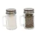 TableCraft C170-12 Salt & Pepper Shaker, 1.5 oz., 1-1/2" Dia x 2-1/2" H, Steel Top, Glass - 12/Pack 2 image