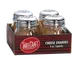 TableCraft C260-4 Cheese & Spice Shaker, 6-9 oz Glass Jar, Perforated Chrome Top, Metal Lid, 4/Pack 1 image
