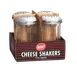 TableCraft C800-4 Cheese & Spice Shaker, 12 oz Fluted Glass, Stainless Steel Perforated Top, 4/Pack 1 image