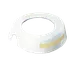 TableCraft CB10 Honey Mustard Collar - 48oz Dispenser, White Plastic, Beige Print, Fits 483/484, USA 1 image