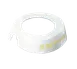 TableCraft CB17 ID Collar - Fat Free French 48oz Dispenser, White Plastic, Beige Print, Made in USA 1 image