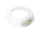 TableCraft CB5 ID Collar - 48 oz. Lo-Cal Dispenser, White Plastic, Beige Print, Fits 483/484, USA 1 image