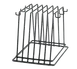 TableCraft CBR6BK Cutting Board Rack, 12-1/4" x 9-1/2" x 10", 6 Slots/6 Hooks, Black Vinyl-Coated 1 image