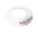 TableCraft CM17 ID Collar - Fat Free French, 48 oz. Dispenser, White Plastic, Maroon Print 1 image