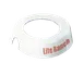 TableCraft CM20 ID Collar Lite Ranch, Fits 48-Oz 483/484, White Plastic, Maroon Print, USA Made 1 image