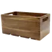 TableCraft CRATE116 Acacia Brown Serving & Display Crate, 20-3/4" x 12-3/4" x 6-1/4" Fits 1/1 GN Pan 1 image