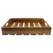 TableCraft CRATE124 Acacia Brown Serving Crate, 12-3/4" x 10-3/8" x 4-1/4", Fits 1/2 GN Pan 1 image