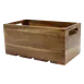 TableCraft CRATE136 - Acacia Wood Serving & Display Crate, 12-3/4" x 6-7/8" x 6-1/4", Brown, Handles 1 image