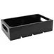 TableCraft CRATE13BK - Black Wood Serving Crate, 12-3/4" x 7" x 2-3/4", Fits 1/3 GN, Cutout Handles 1 image