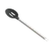 TableCraft Products CW401 Slotted Serving Spoon, 13" Long, Black Silicone Head, Steel Handle 1 image