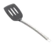 TableCraft CW402 - 14" Black Silicone Head Slotted Serving Spatula With Stainless Steel Handle 1 image