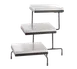 TableCraft CW40309B 3-Tier Stand, 22-1/2" x 21-1/4" x 20-3/4", Black Steel, 3 Half Size Cooling Plates 1 image